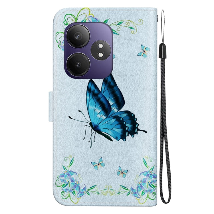 For Realme GT 6 / GT 6T / GT Neo6 Crystal Texture Colored Drawing Leather Phone Case