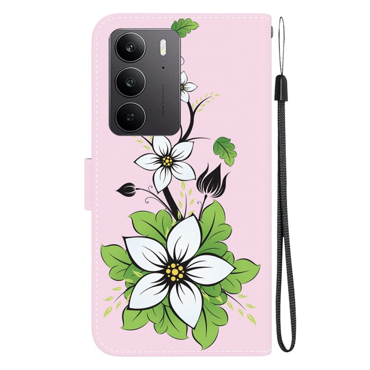 For Realme C75 Crystal Texture Colored Drawing Leather Phone Case