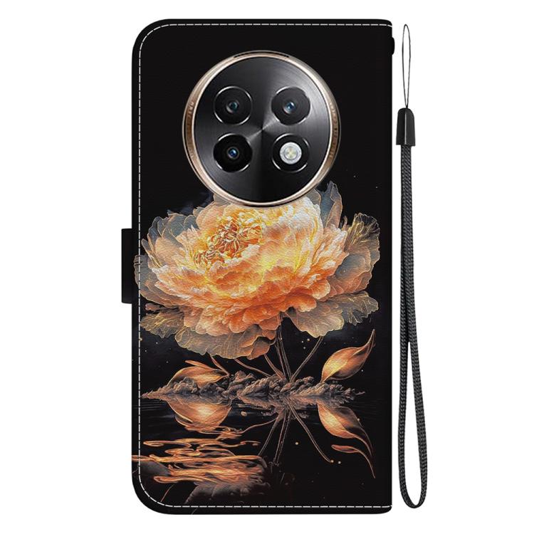 For Realme 13+ Global Crystal Texture Colored Drawing Leather Phone Case