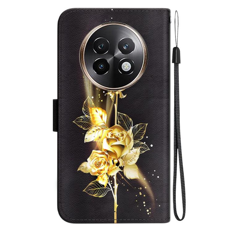 For Realme 13+ Global Crystal Texture Colored Drawing Leather Phone Case