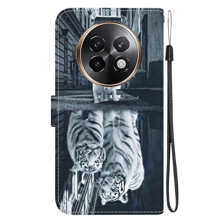 For Realme 13+ Global Crystal Texture Colored Drawing Leather Phone Case