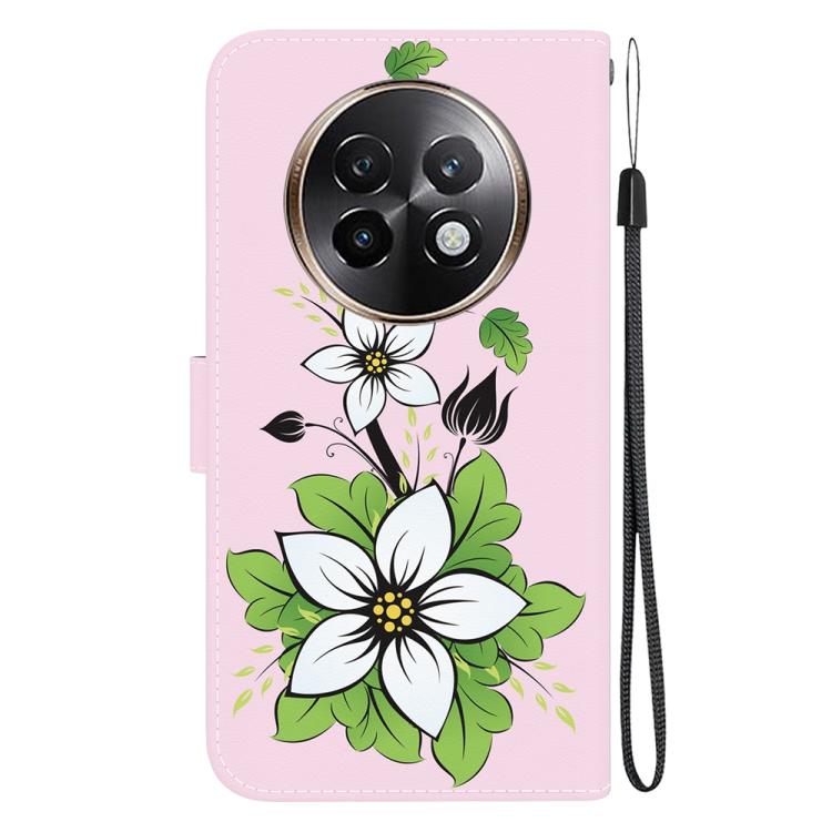 For Realme 13+ Global Crystal Texture Colored Drawing Leather Phone Case