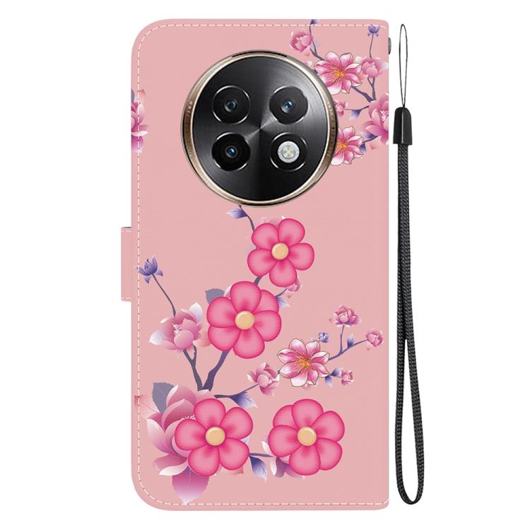 For Realme 13+ Global Crystal Texture Colored Drawing Leather Phone Case