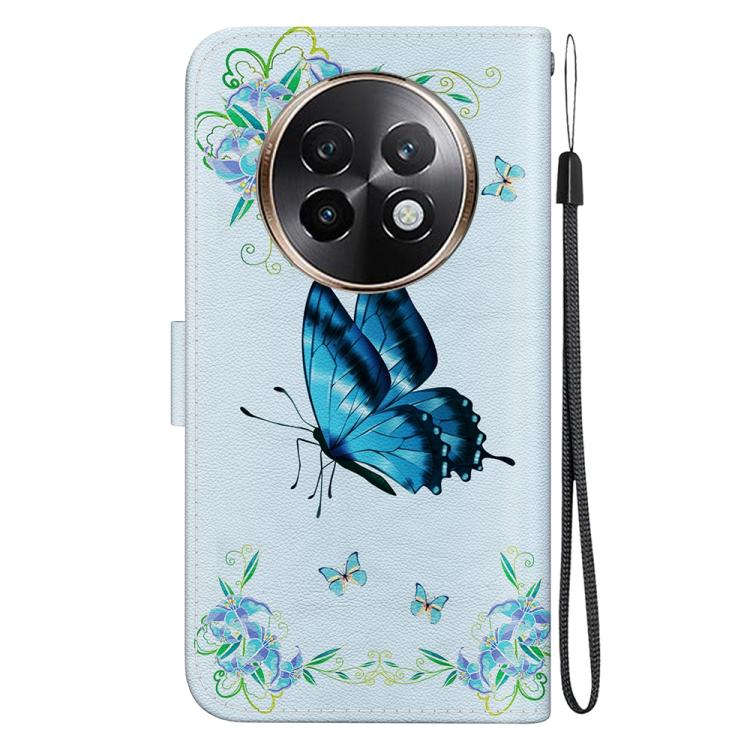 For Realme 13+ Global Crystal Texture Colored Drawing Leather Phone Case