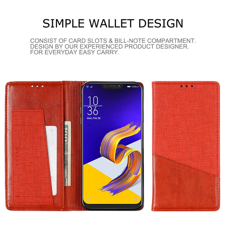 For Asus Zenfone 5z ZS620KL MUXMA MX109 Horizontal Flip Leather Case with Holder & Card Slot & Wallet