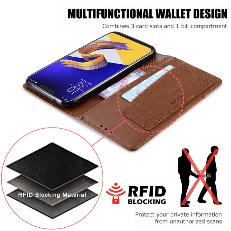 For Asus Zenfone 5z ZS620KL MUXMA MX109 Horizontal Flip Leather Case with Holder & Card Slot & Wallet