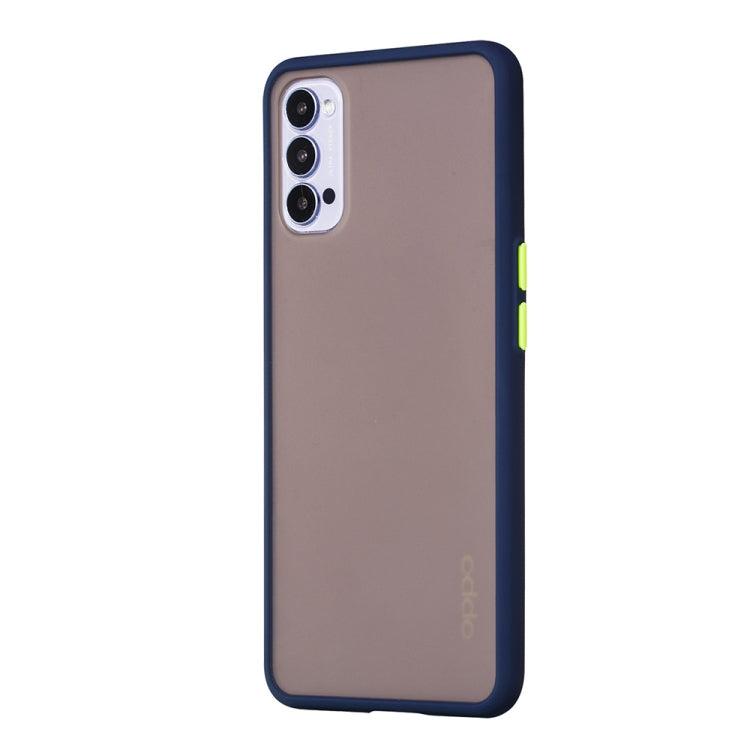 For OPPO Reno4 5G Skin Hand Feeling Series Anti-fall Frosted PC+ TPU Protective Case