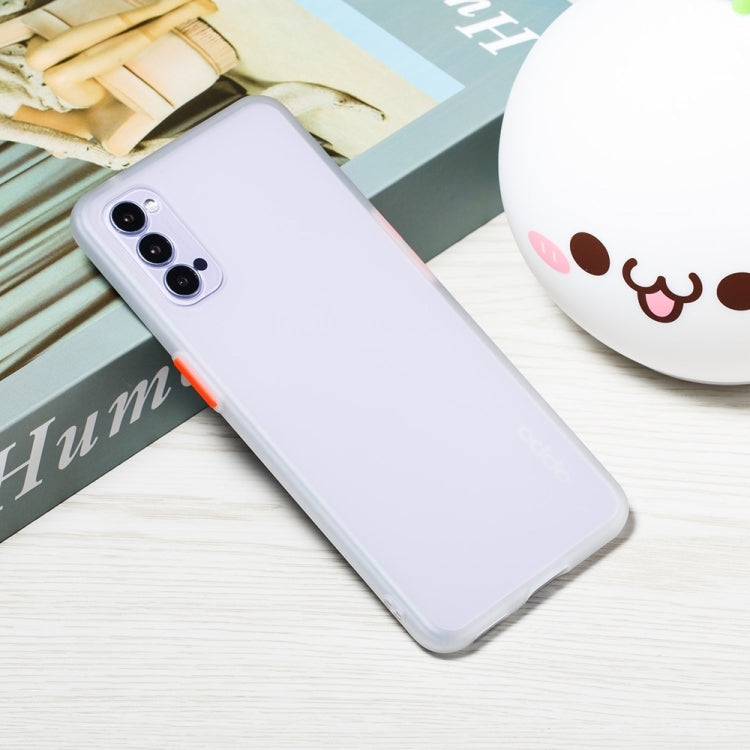 For OPPO Reno4 5G Skin Hand Feeling Series Anti-fall Frosted PC+ TPU Protective Case