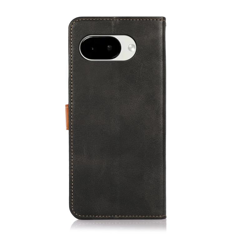For Google Pixel 10a KHAZNEH Dual-color Cowhide Texture Flip Leather Phone Case