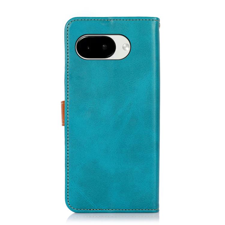 For Google Pixel 10a KHAZNEH Dual-color Cowhide Texture Flip Leather Phone Case