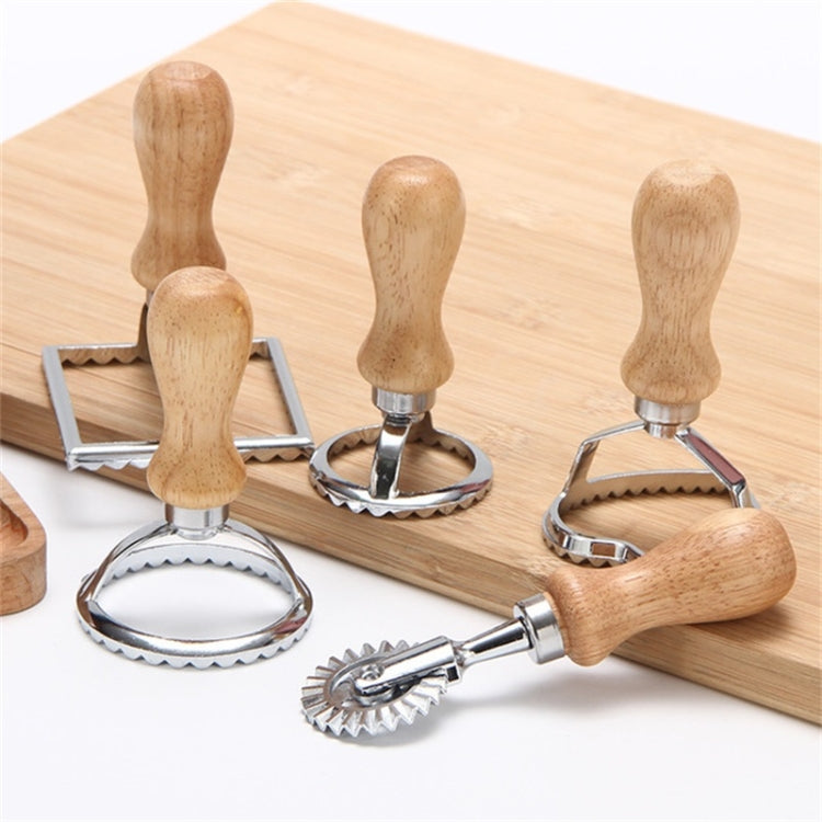 Zinc Alloy Biscuit Mold Cake Mould Baking Kitchen Tools, Style:Long Handle Wheel