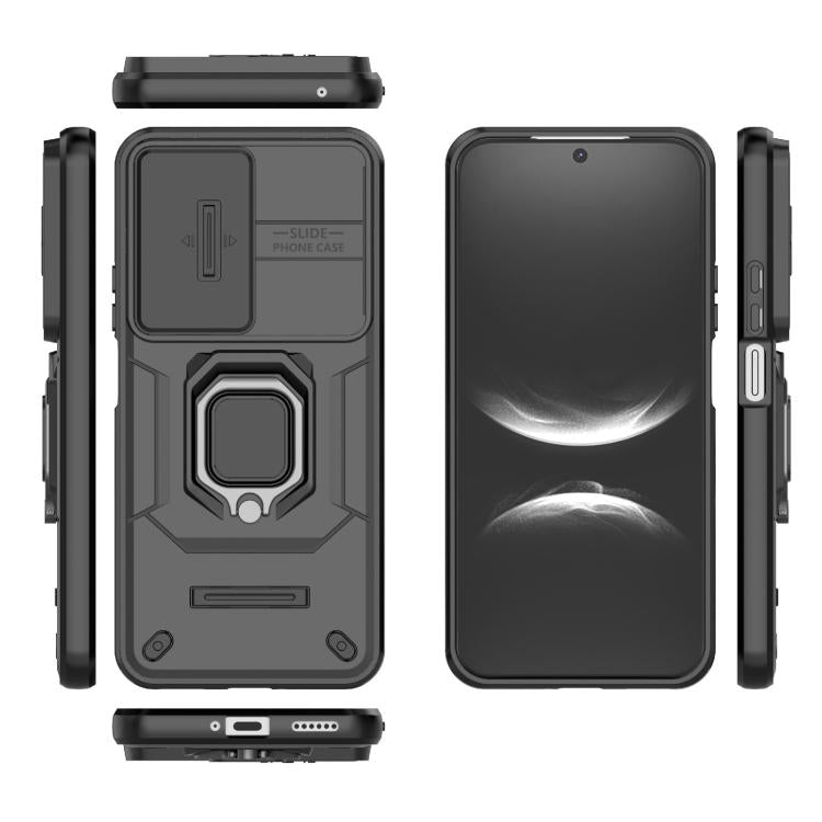 For Huawei nova 14 5G Sliding Camshield TPU + PC Shockproof Phone Case with Holder