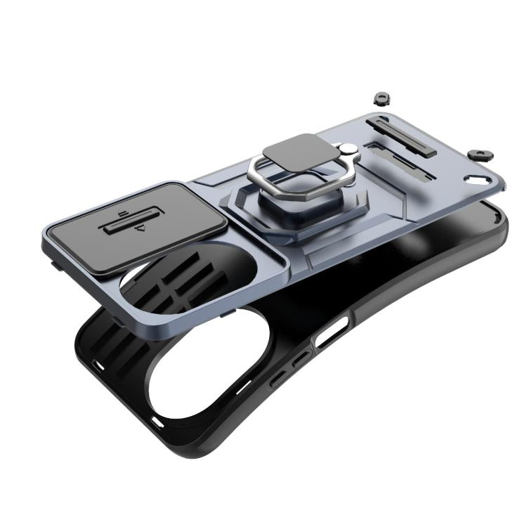 For Huawei nova 14 5G Sliding Camshield TPU + PC Shockproof Phone Case with Holder