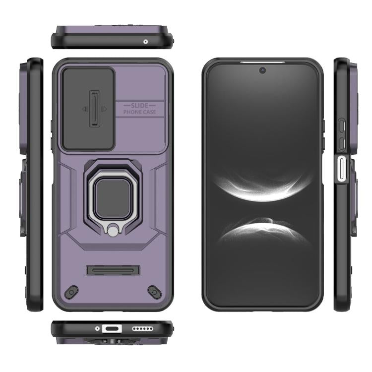 For Huawei nova 14 5G Sliding Camshield TPU + PC Shockproof Phone Case with Holder