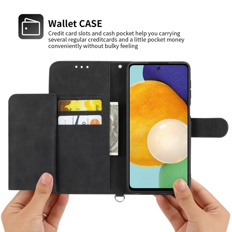 For iPhone 16 Pro Skin-feel Flowers Embossed Wallet Leather Phone Case