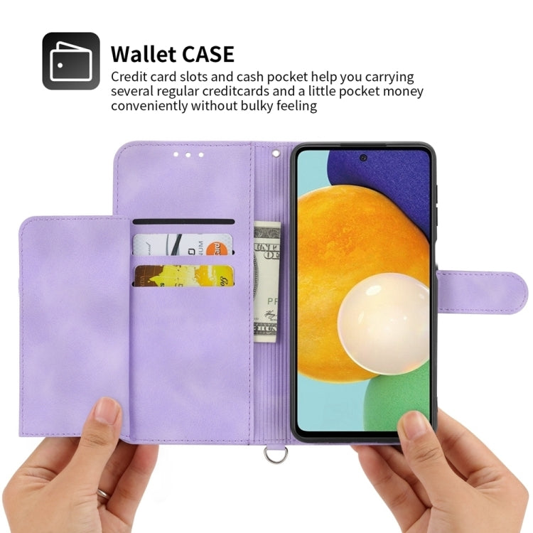 For iPhone 16e Skin-feel Flowers Embossed Wallet Leather Phone Case