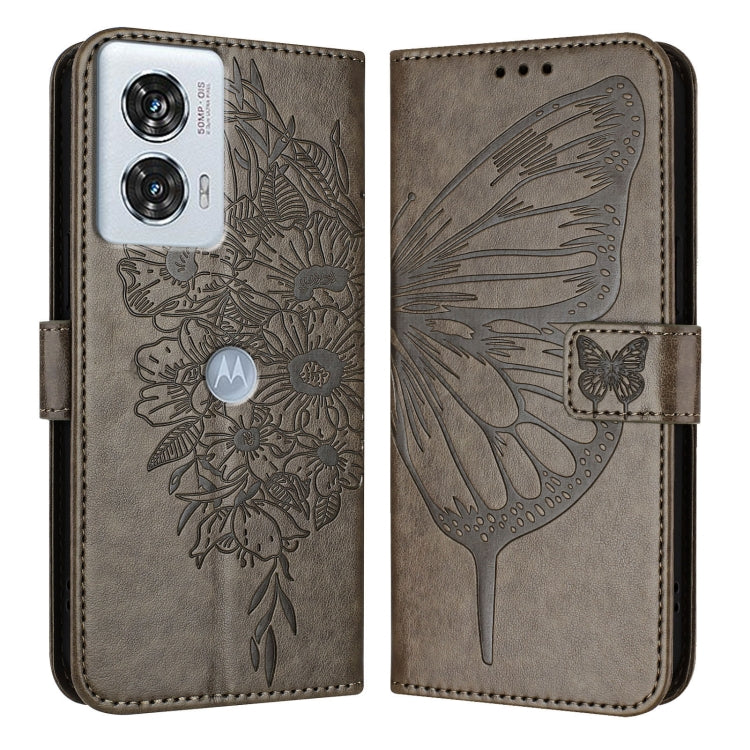 For Motorola Edge 50 Fusion Embossed Butterfly Leather Phone Case