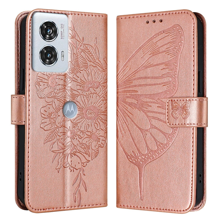 For Motorola Edge 50 Fusion Embossed Butterfly Leather Phone Case