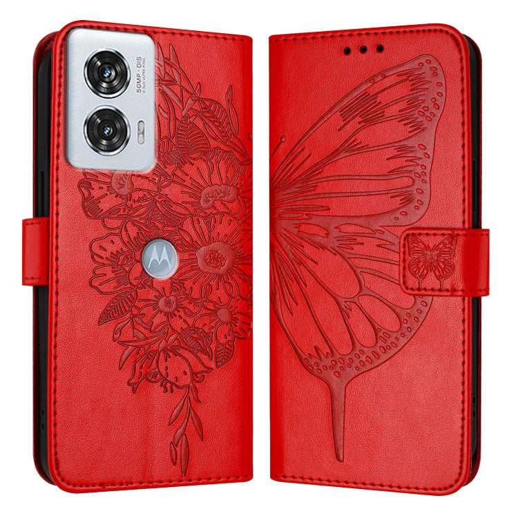 For Motorola Edge 50 Fusion Embossed Butterfly Leather Phone Case
