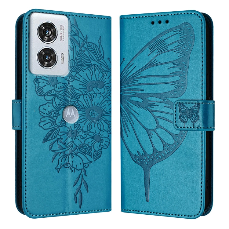 For Motorola Edge 50 Fusion Embossed Butterfly Leather Phone Case