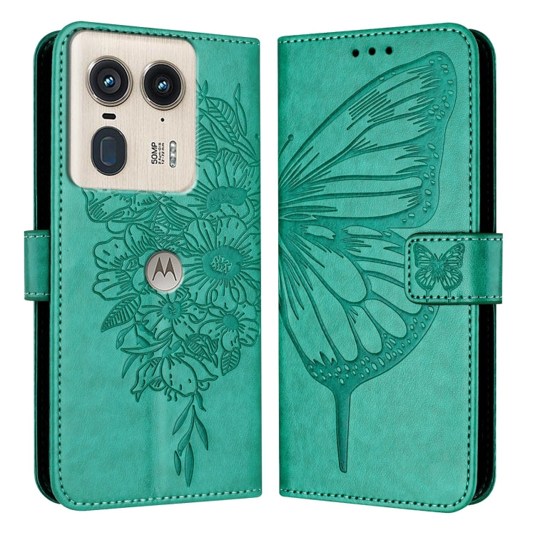For Motorola Edge 50 Ultra Embossed Butterfly Leather Phone Case