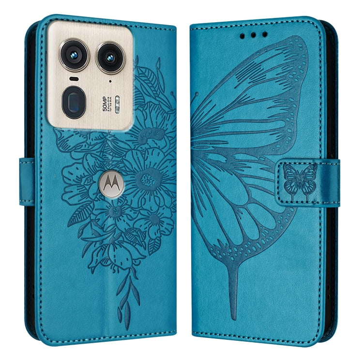 For Motorola Edge 50 Ultra Embossed Butterfly Leather Phone Case