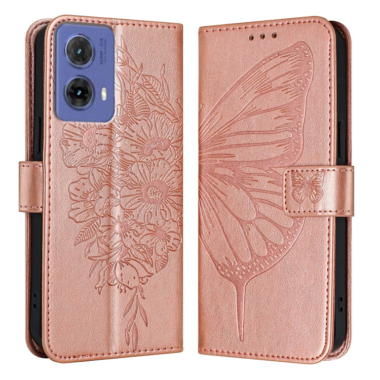 For Motorola Moto G85 Embossed Butterfly Leather Phone Case