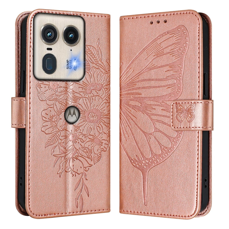 For Motorola Edge 50 5G Embossed Butterfly Leather Phone Case