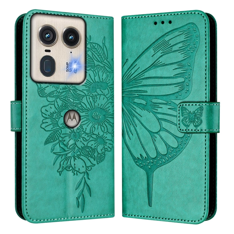 For Motorola Edge 50 5G Embossed Butterfly Leather Phone Case