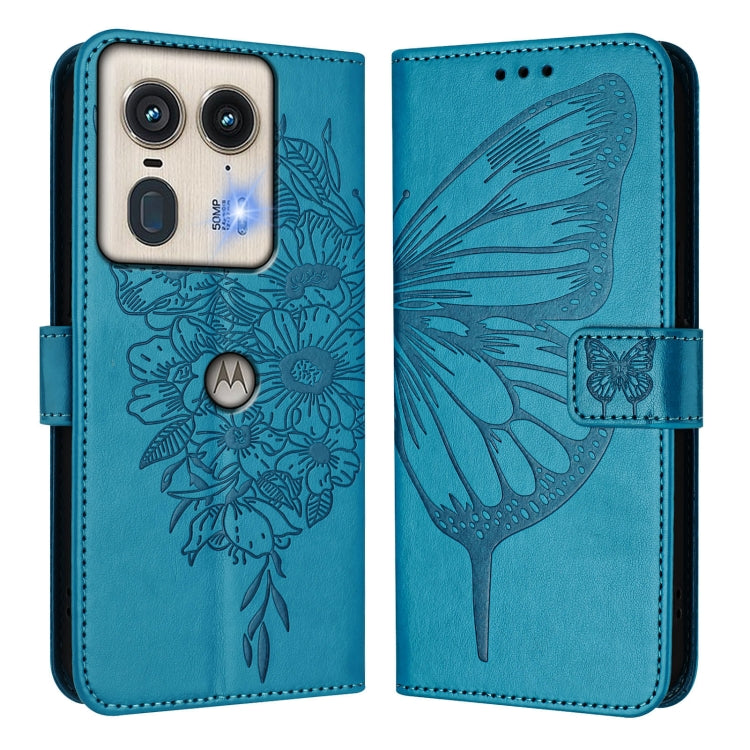 For Motorola Edge 50 5G Embossed Butterfly Leather Phone Case