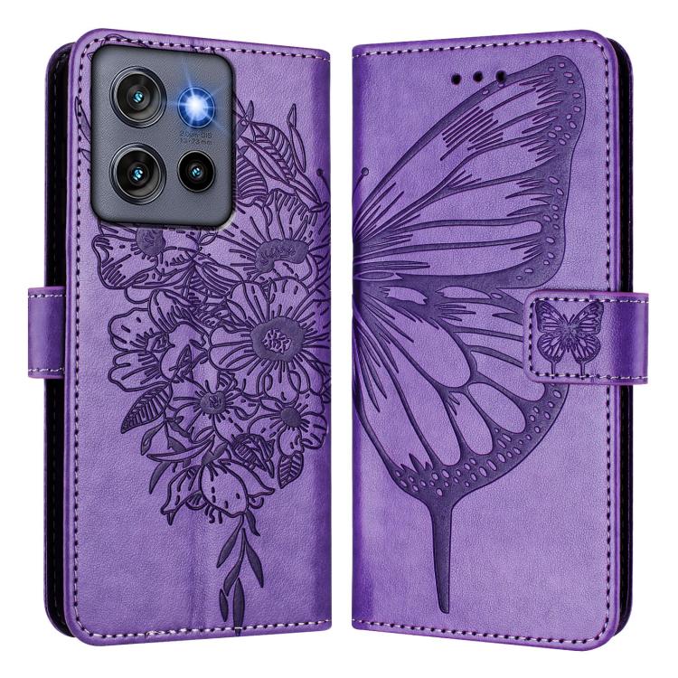 For Motorola Moto G Stylus 5G 2025 Embossed Butterfly Leather Phone Case