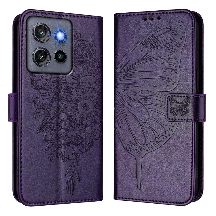 For Motorola Moto G Stylus 5G 2025 Embossed Butterfly Leather Phone Case