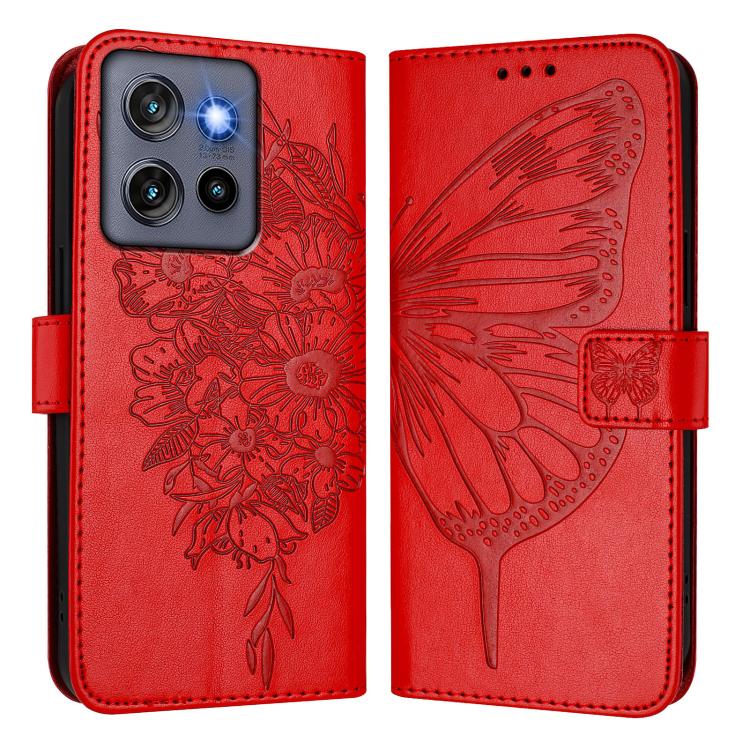 For Motorola Moto G Stylus 5G 2025 Embossed Butterfly Leather Phone Case