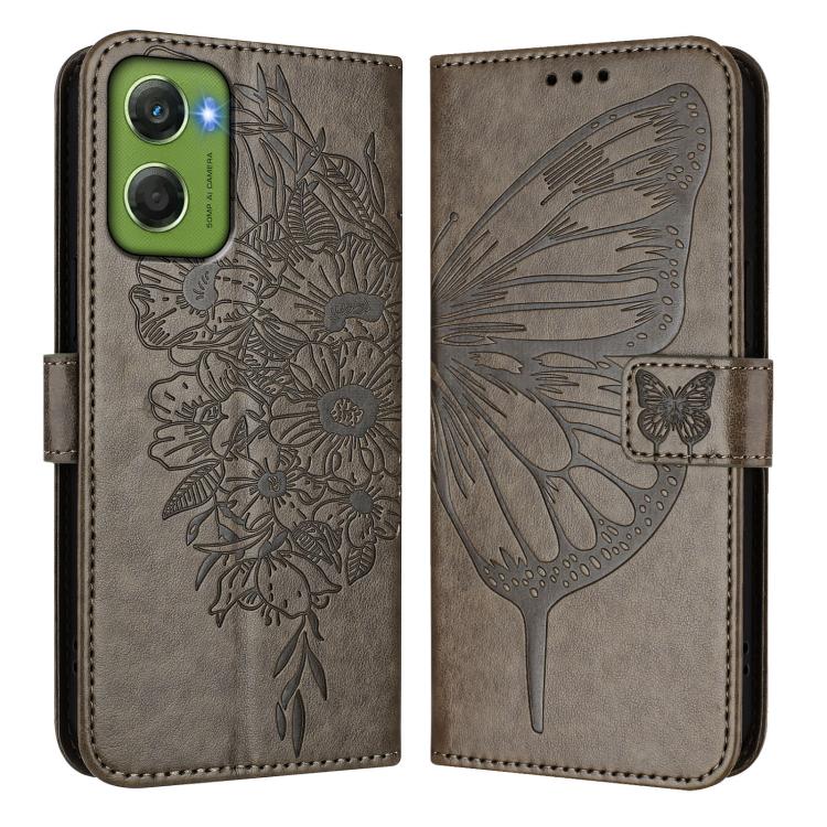 For Motorola Moto G06 4G Embossed Butterfly Leather Phone Case