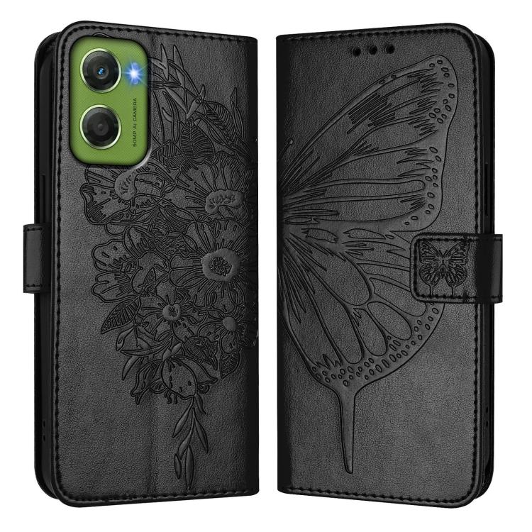 For Motorola Moto G06 4G Embossed Butterfly Leather Phone Case