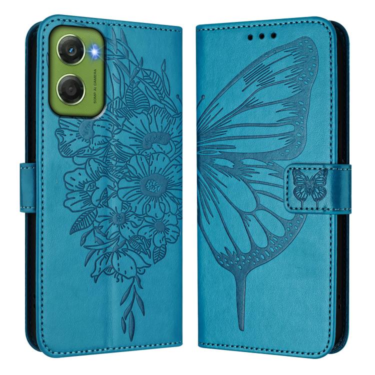 For Motorola Moto G06 4G Embossed Butterfly Leather Phone Case