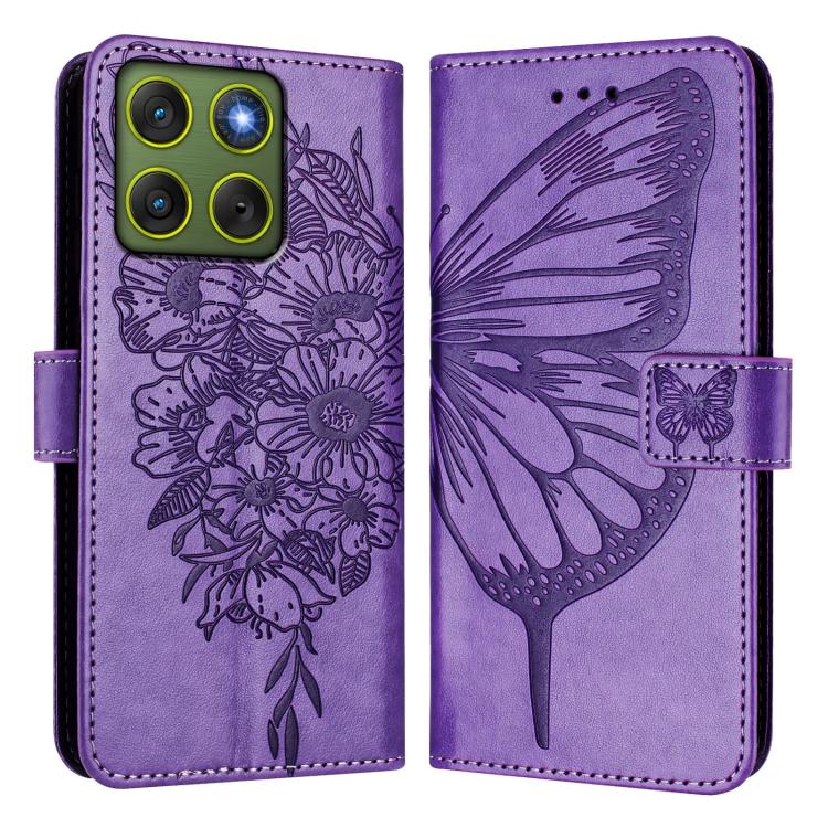 For Motorola Edge 70 5G Embossed Butterfly Leather Phone Case
