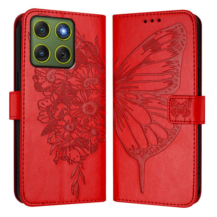 For Motorola Edge 70 5G Embossed Butterfly Leather Phone Case