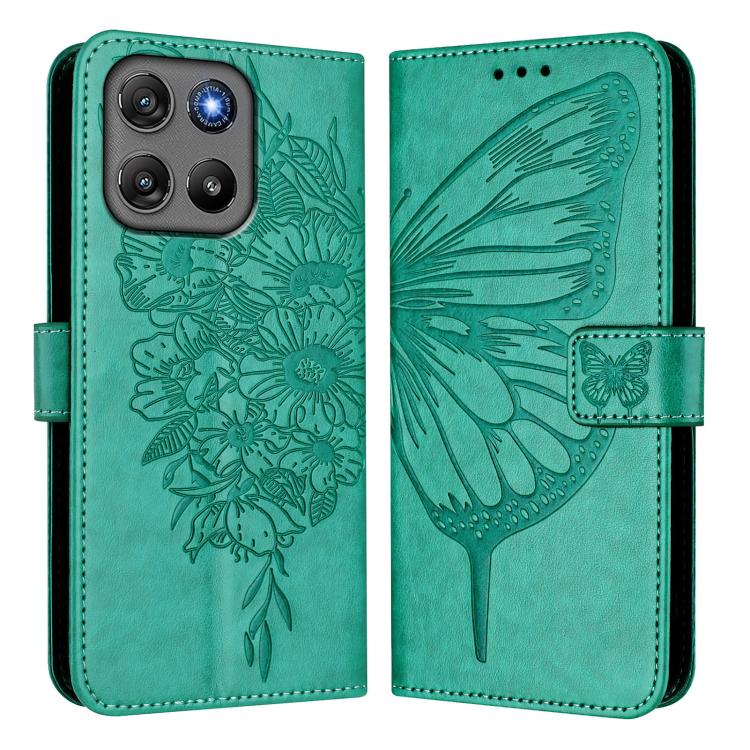 For Motorola Moto G67 Power 5G Global Embossed Butterfly Leather Phone Case