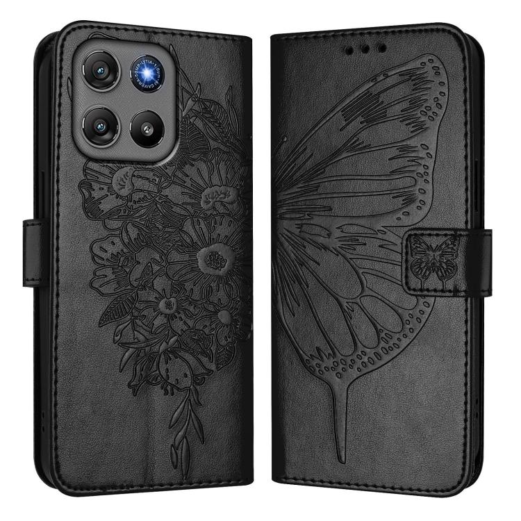 For Motorola Moto G67 Power 5G Global Embossed Butterfly Leather Phone Case