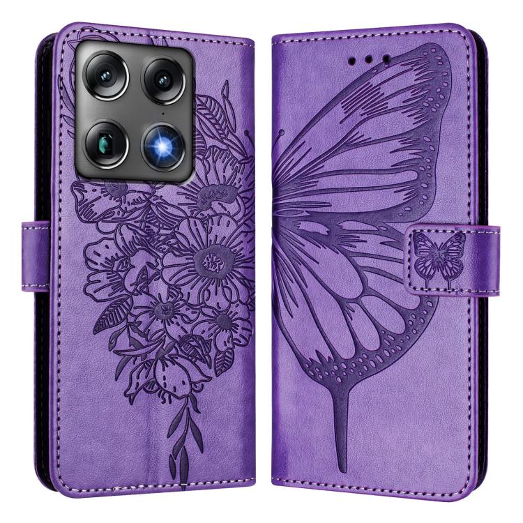 For Motorola Signature 5G Embossed Butterfly Leather Phone Case