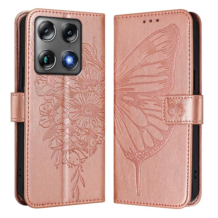 For Motorola Signature 5G Embossed Butterfly Leather Phone Case