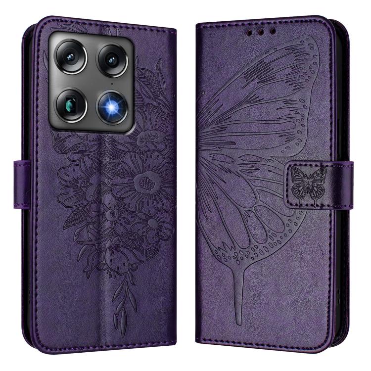 For Motorola Signature 5G Embossed Butterfly Leather Phone Case