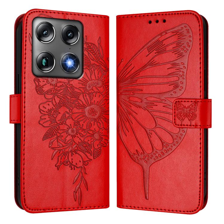 For Motorola Signature 5G Embossed Butterfly Leather Phone Case