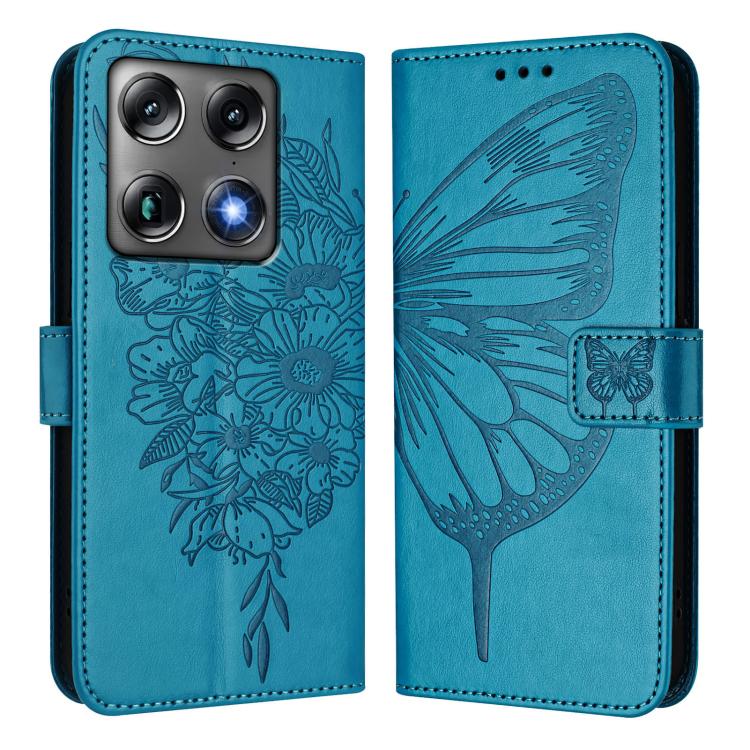 For Motorola Signature 5G Embossed Butterfly Leather Phone Case