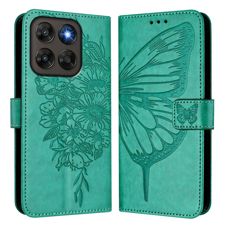 For Motorola Moto G87 / G67 / G77 5G Embossed Butterfly Leather Phone Case