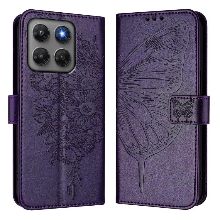 For Motorola Moto G37 / G37 Power / G47 5G Embossed Butterfly Leather Phone Case