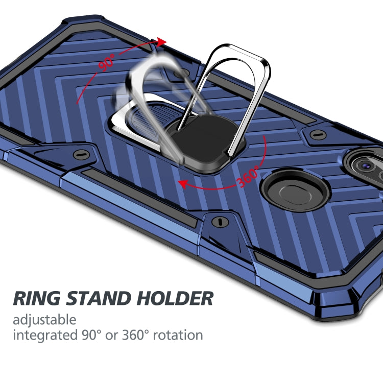 For Samsung Galaxy A11 (US Version) Cool Armor PC + TPU Shockproof Case with 360 Degree Rotation Ring Holder