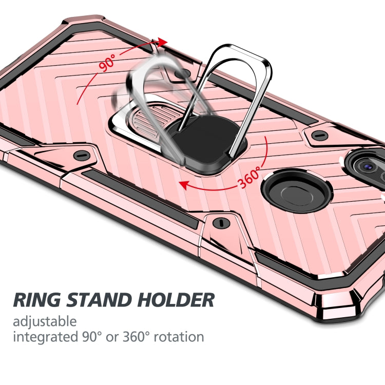 For Samsung Galaxy A11 (US Version) Cool Armor PC + TPU Shockproof Case with 360 Degree Rotation Ring Holder
