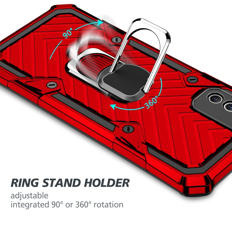 For Samsung Galaxy A41 Cool Armor PC + TPU Shockproof Case with 360 Degree Rotation Ring Holder